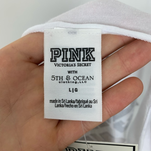 PINK Victoria's Secret Crop Top Large Purdue Z11 - Picture 2 of 8